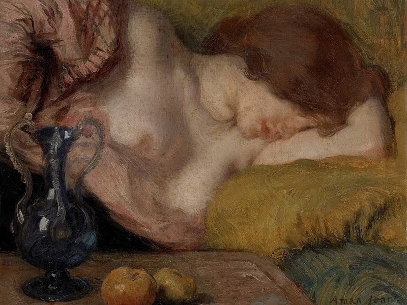 1858-Edmond-François Aman-Jean - Le mele o la giovane donna addormentata - Museo delle Belle Arti di Gand